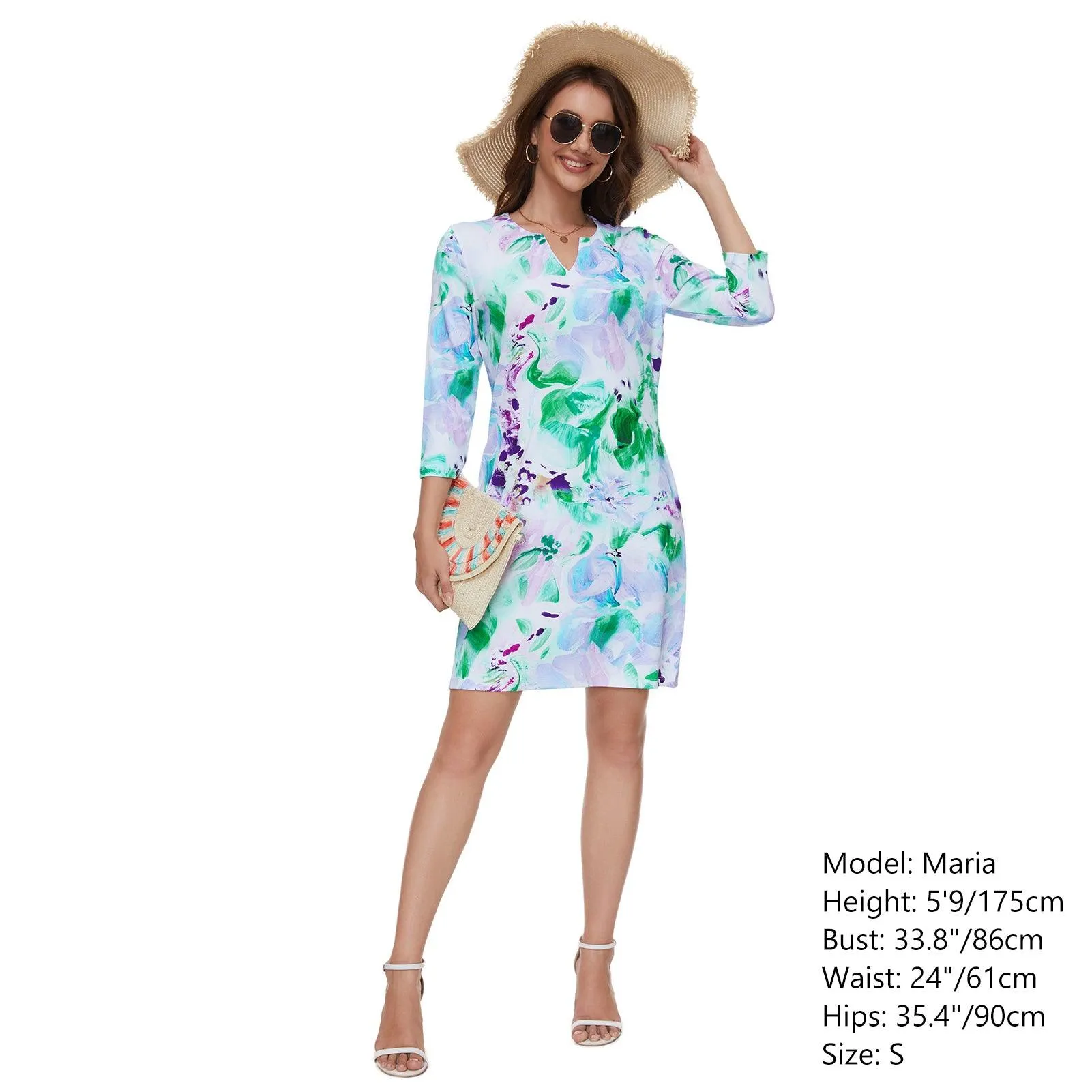 Lightbare Women's UPF50  3/4 Sleeve Dress LB04W