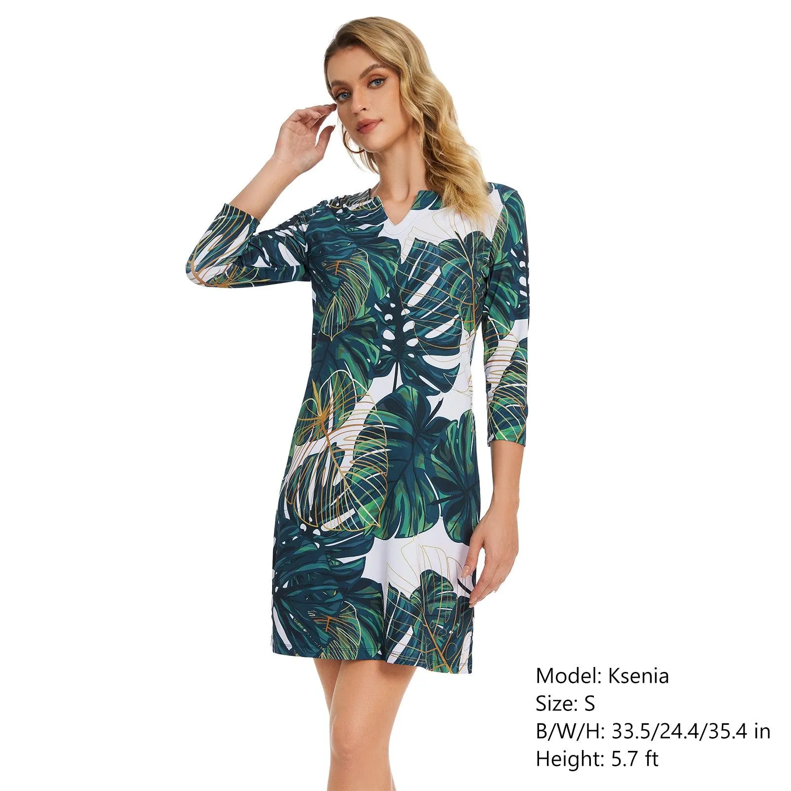 Lightbare Women's UPF50  3/4 Sleeve Dress LB04W