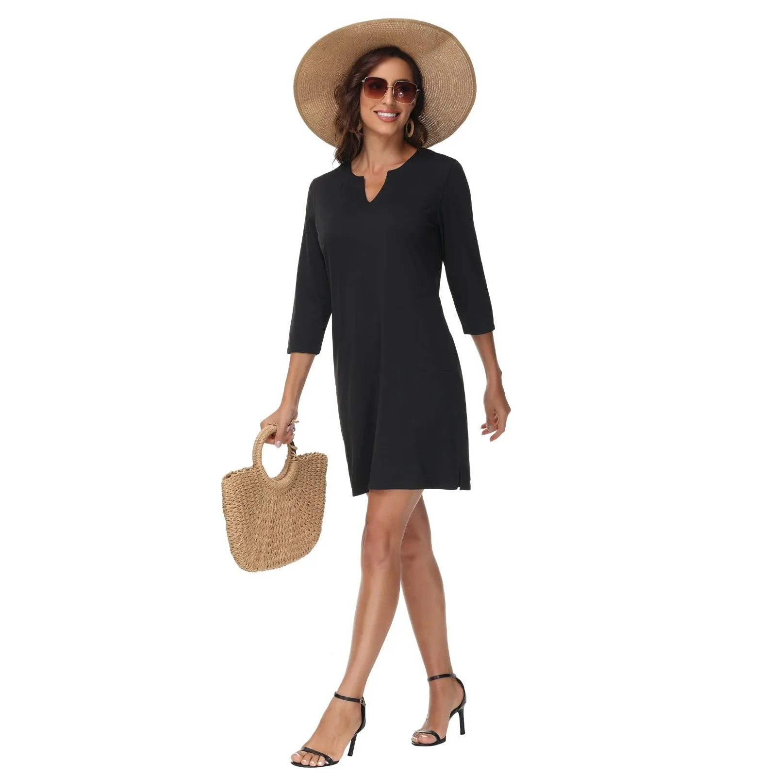 Lightbare Women's UPF50  3/4 Sleeve Dress LB04W