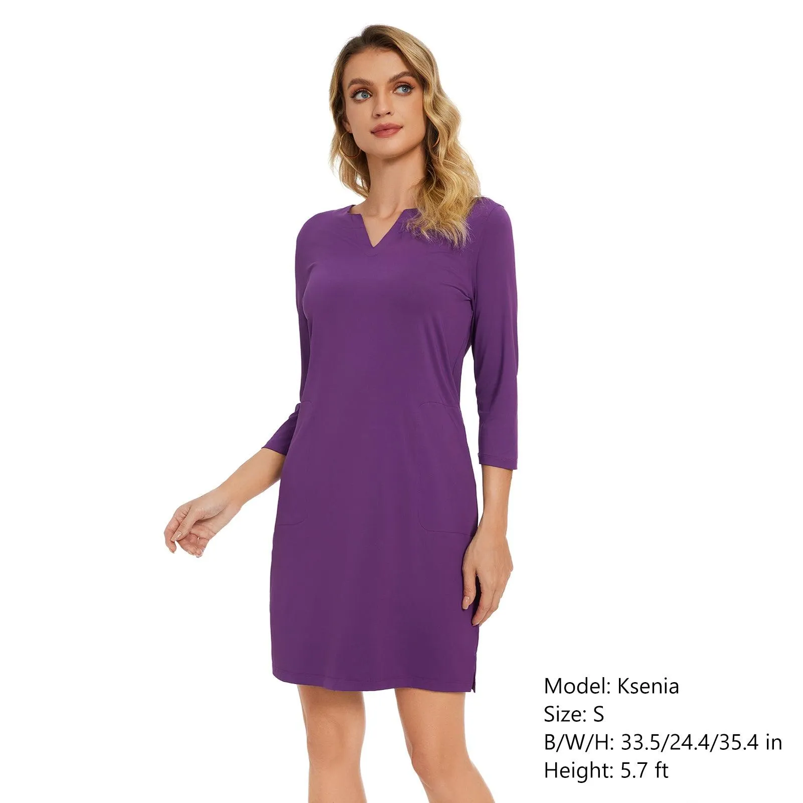 Lightbare Women's UPF50  3/4 Sleeve Dress LB04W