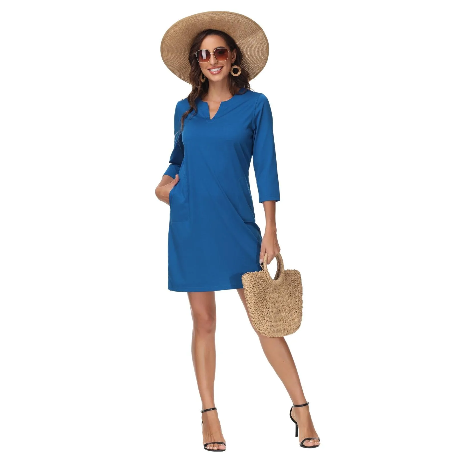 Lightbare Women's UPF50  3/4 Sleeve Dress LB04W