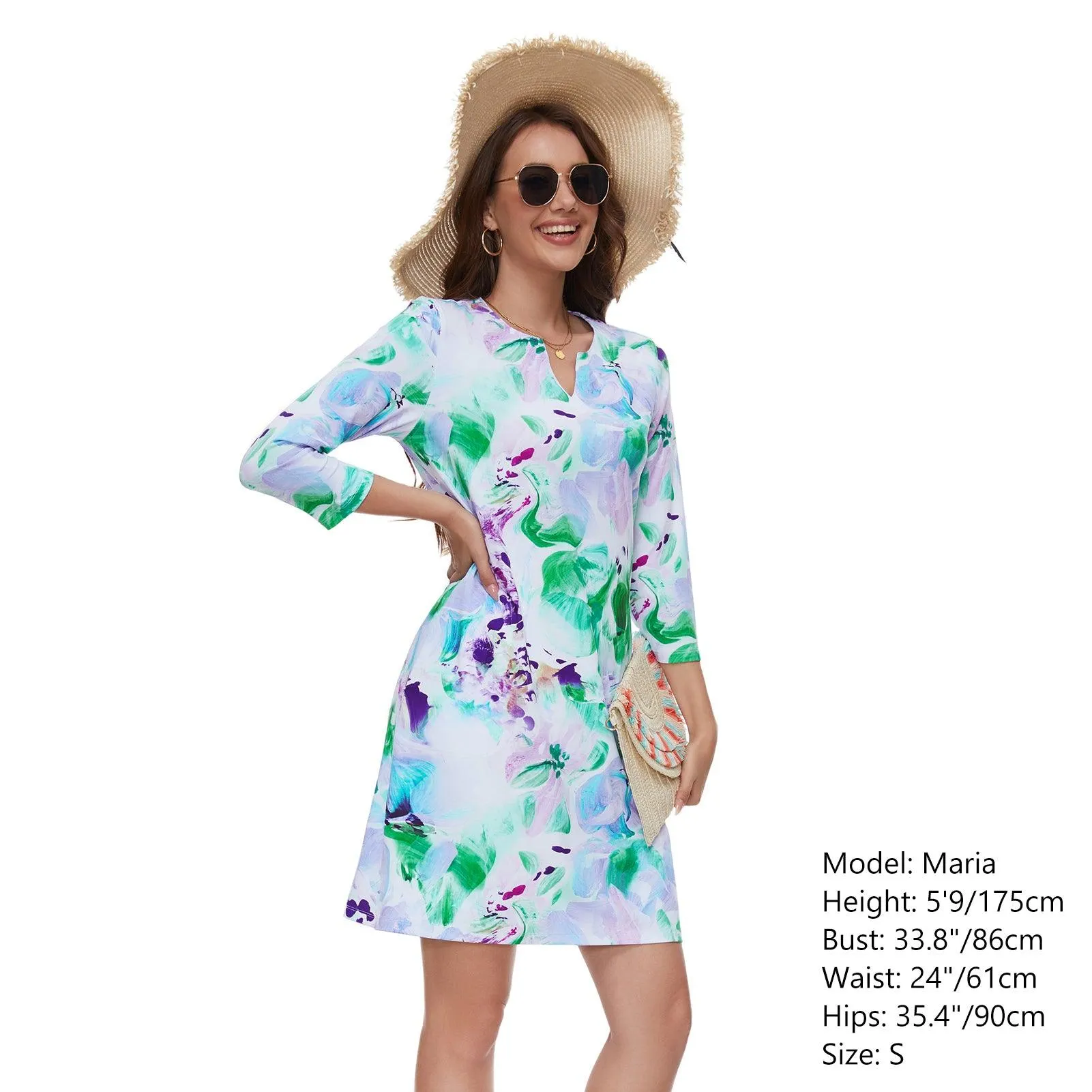 Lightbare Women's UPF50  3/4 Sleeve Dress LB04W