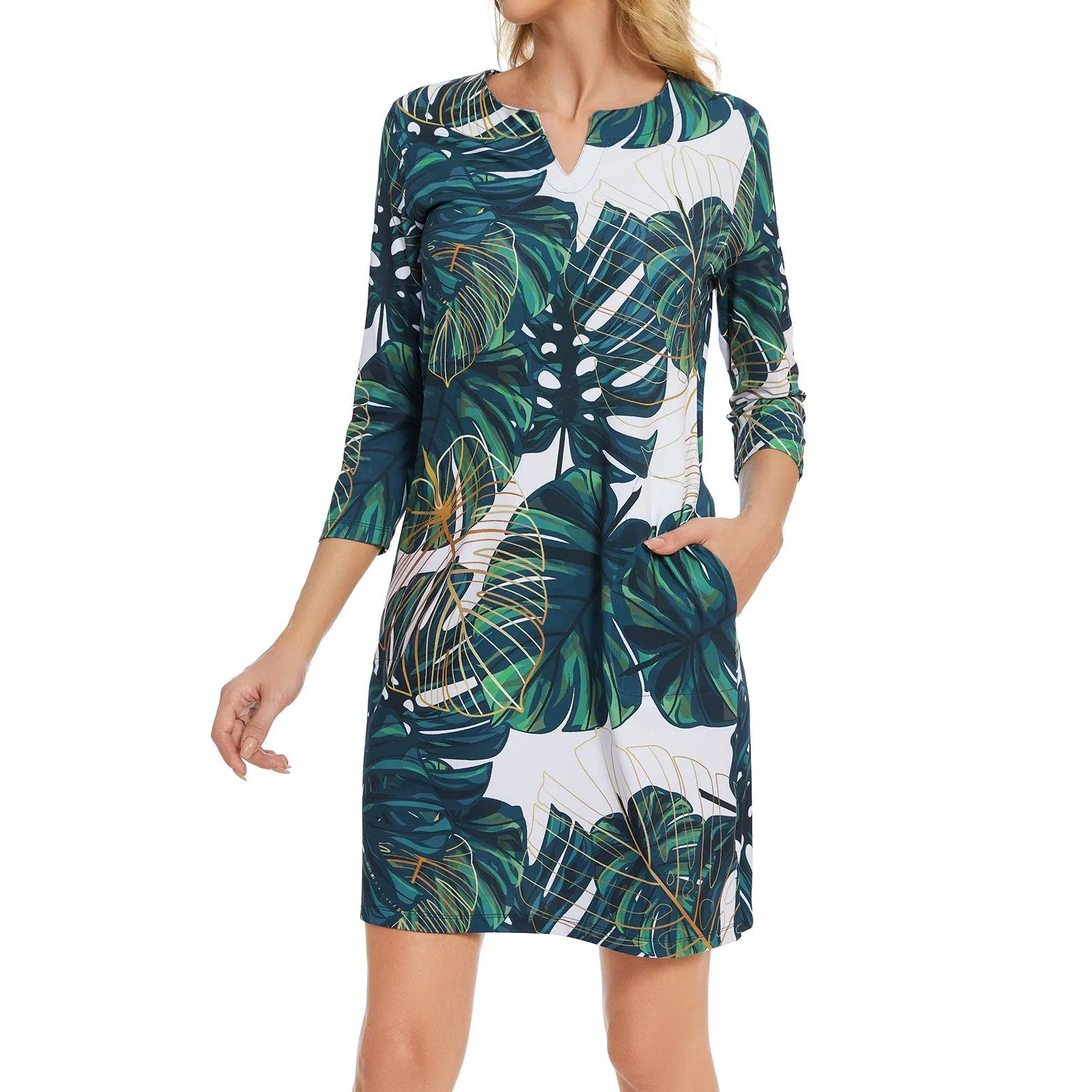 Lightbare Women's UPF50  3/4 Sleeve Dress LB04W