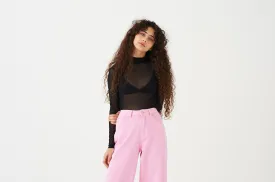LO Black Sheer Turtleneck