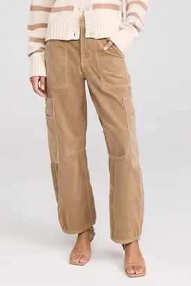 Marcelle Low Slung Cargo Corduroy Champagne