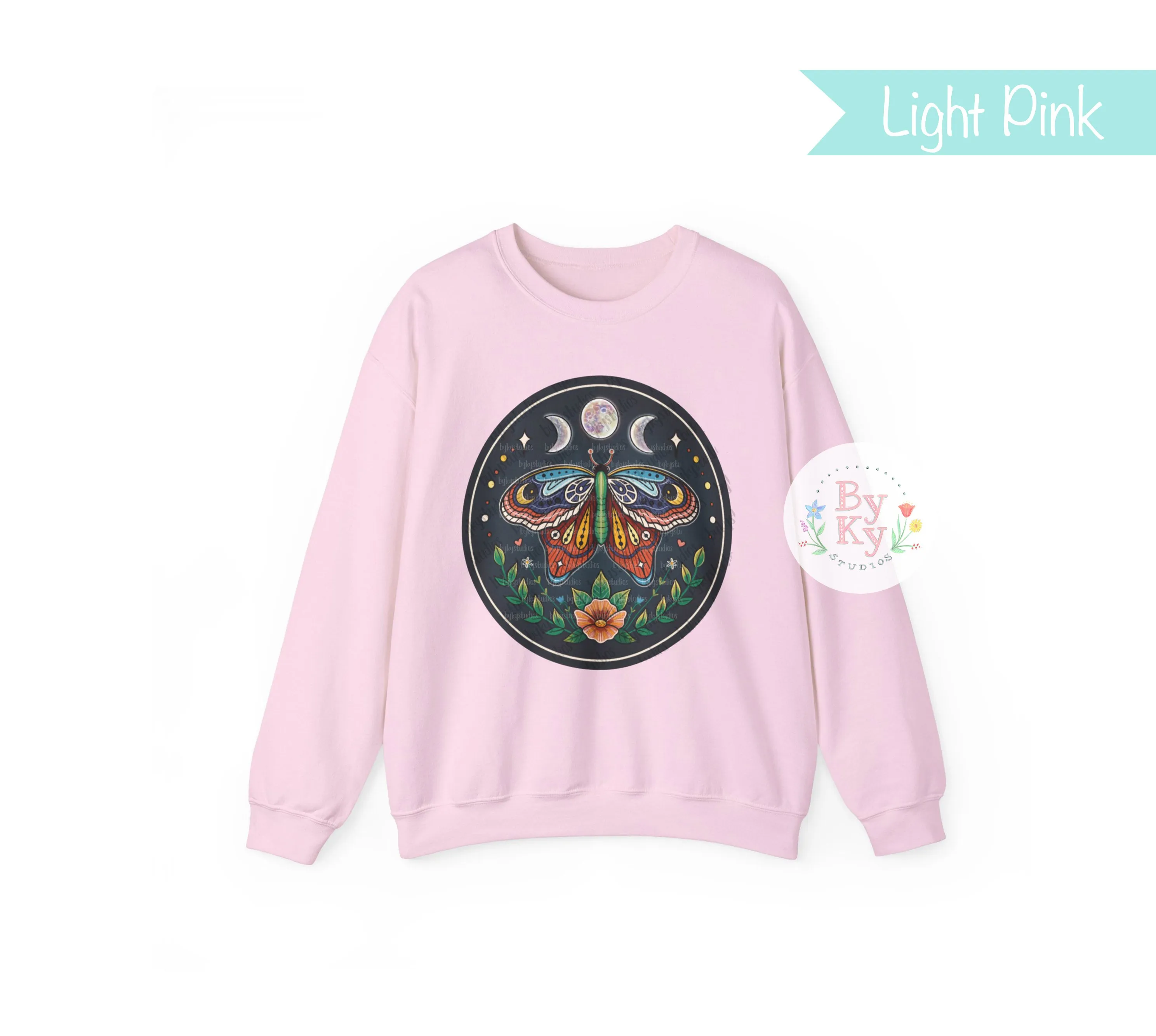 Moon Moth Unisex Heavy Crewneck Sweatshirt