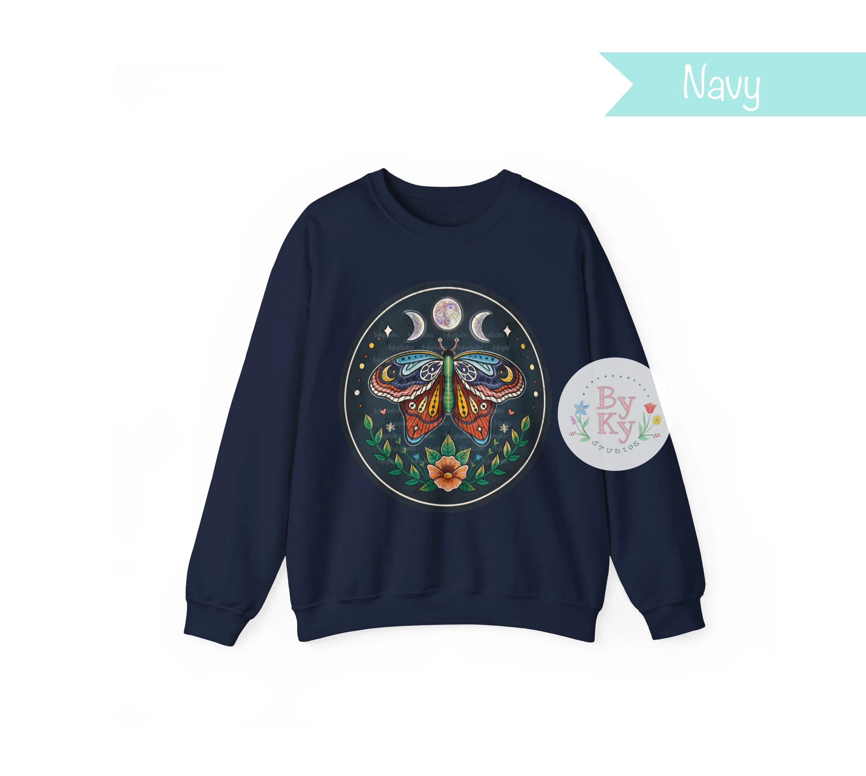 Moon Moth Unisex Heavy Crewneck Sweatshirt
