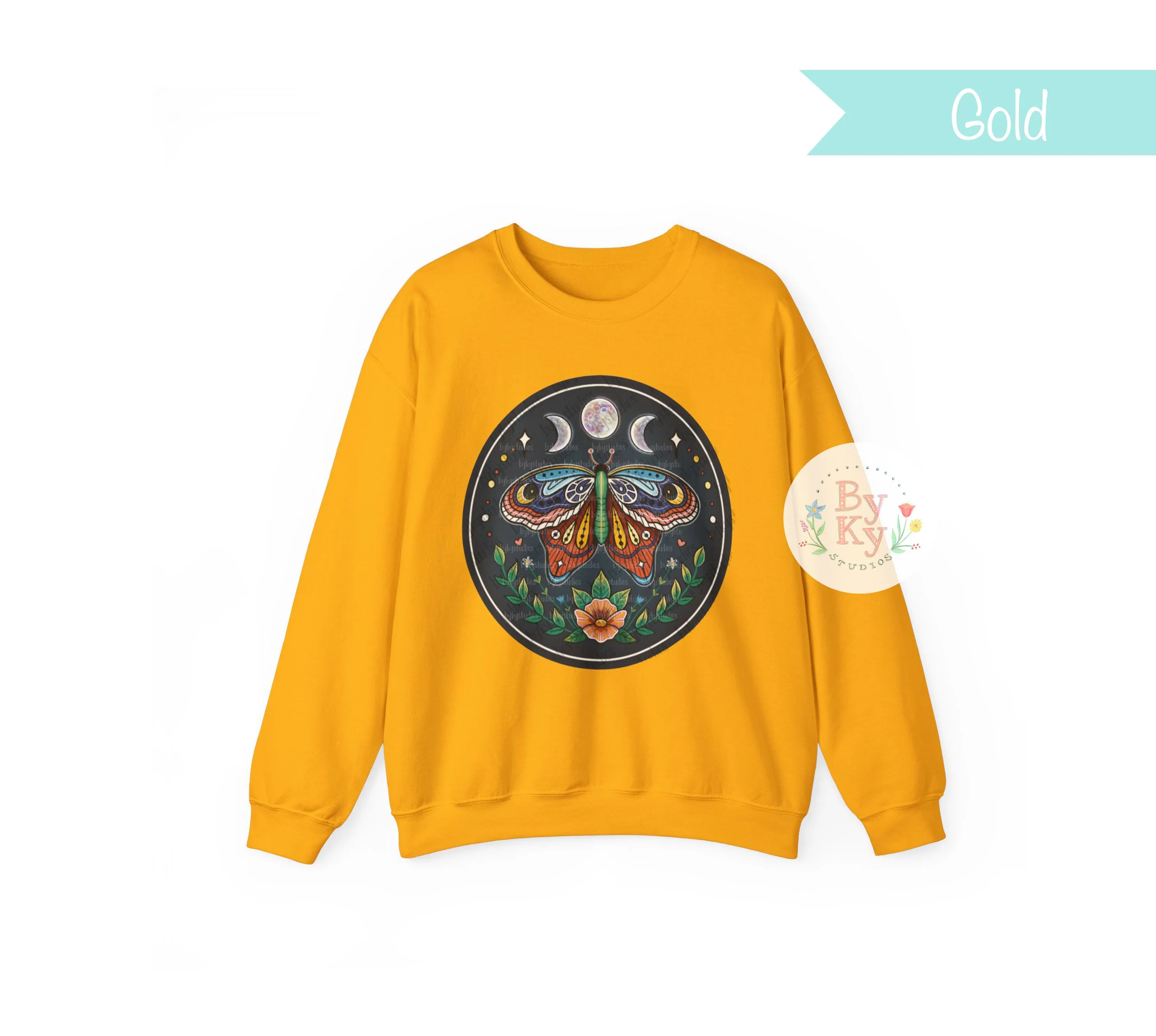 Moon Moth Unisex Heavy Crewneck Sweatshirt