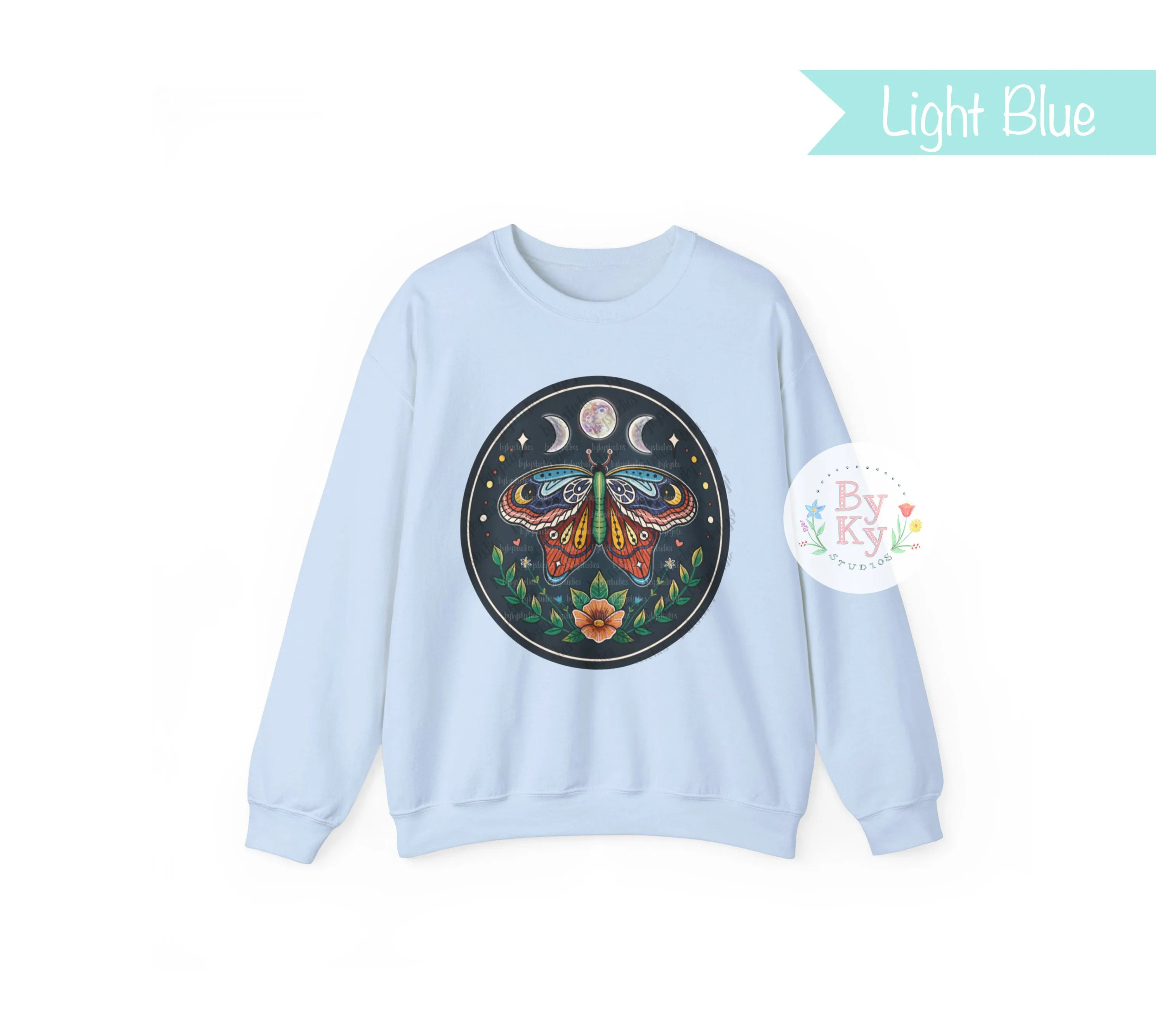 Moon Moth Unisex Heavy Crewneck Sweatshirt