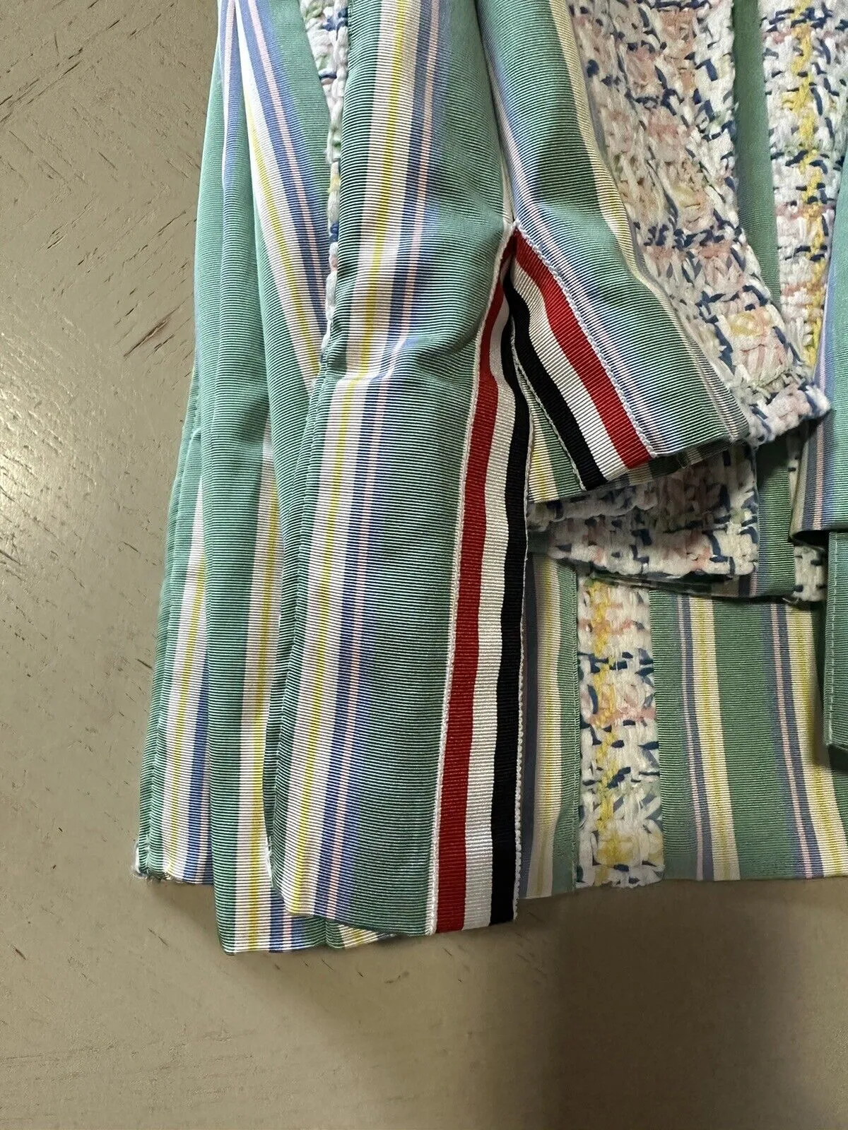 New $3200 Thom Brown Seasonal Pleated Tweed Midi Skirt White/Multi 40/6 Italy
