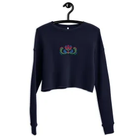 Norwegian Rosemaling Embroidered Cropped Sweatshirt