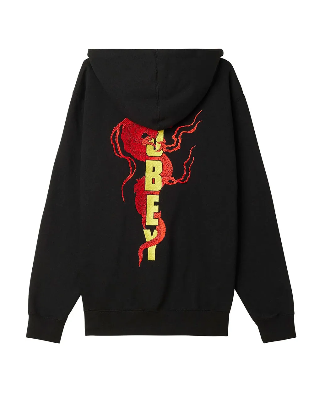 Obey Dragon Zip Hood Fleece | Black