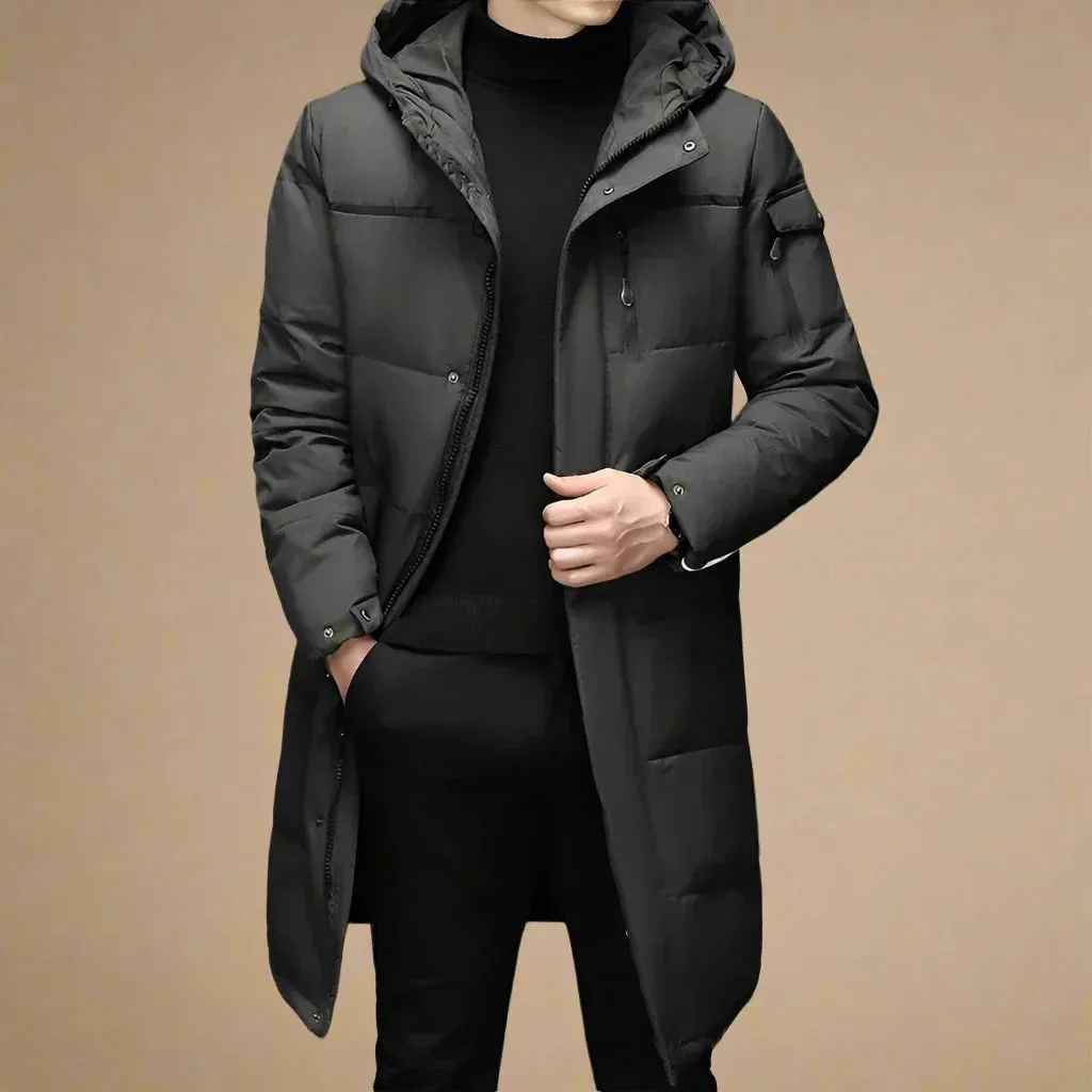Olaf&Dave Down Parka | Smart Casual lange waterdichte winterjas voor heren