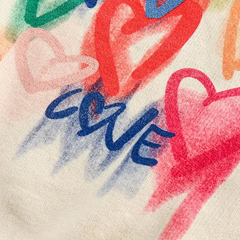 Oversized Knitted Heart Hole Loose Y2K Sweatshirt