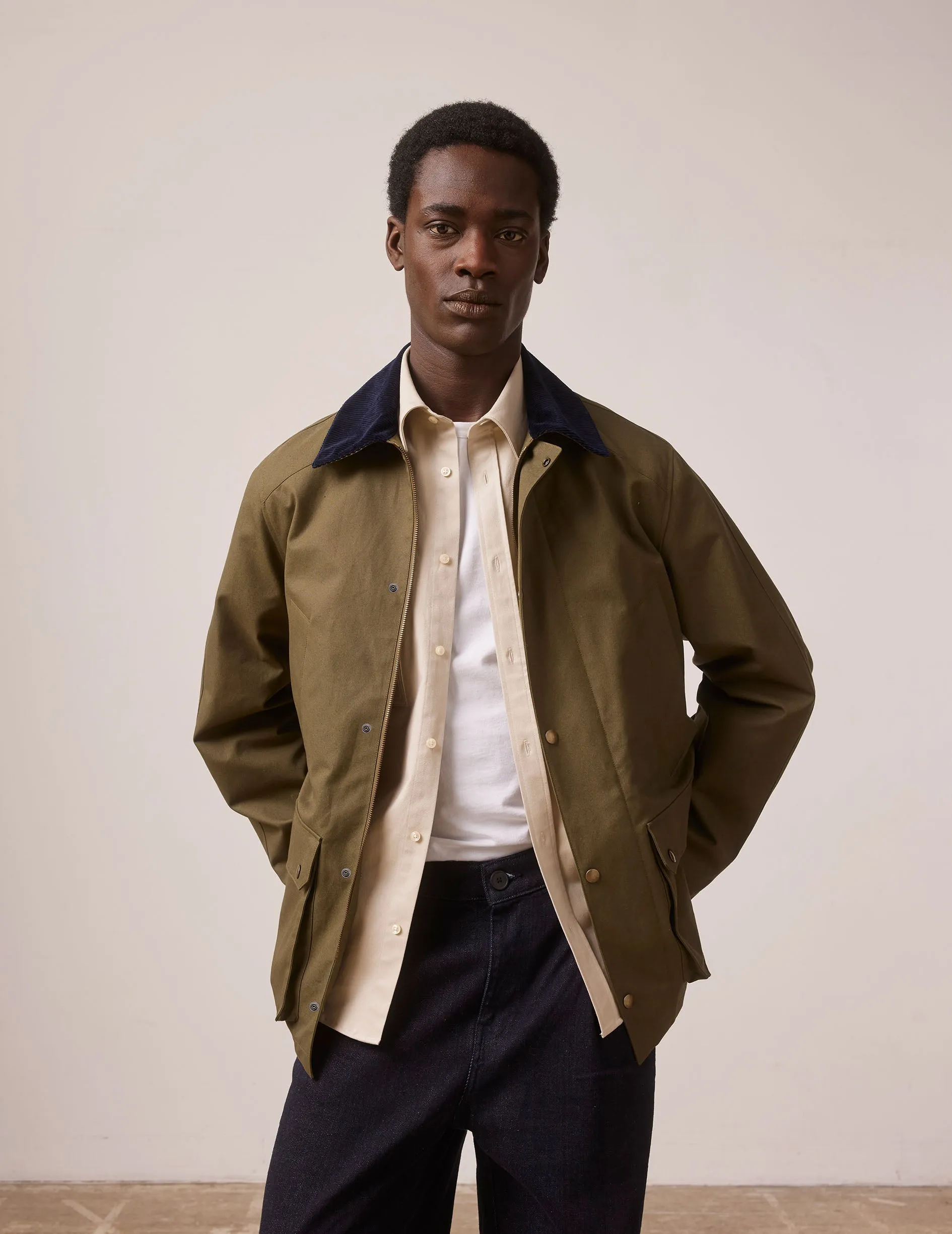 Parka Lancelot en canvas de coton kaki