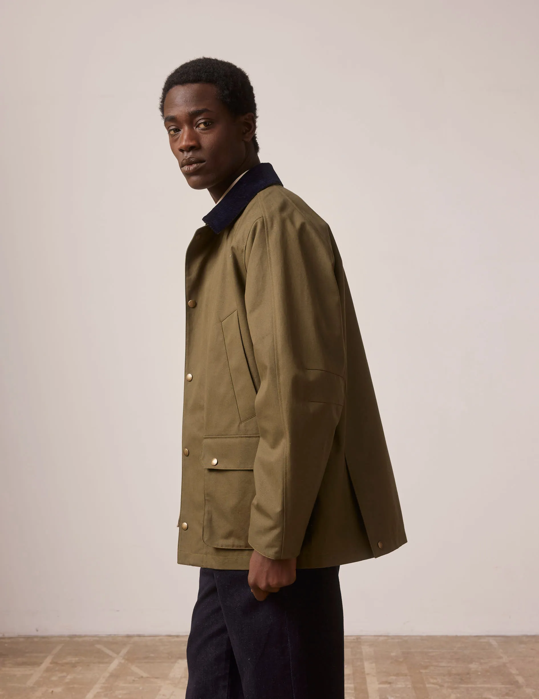 Parka Lancelot en canvas de coton kaki