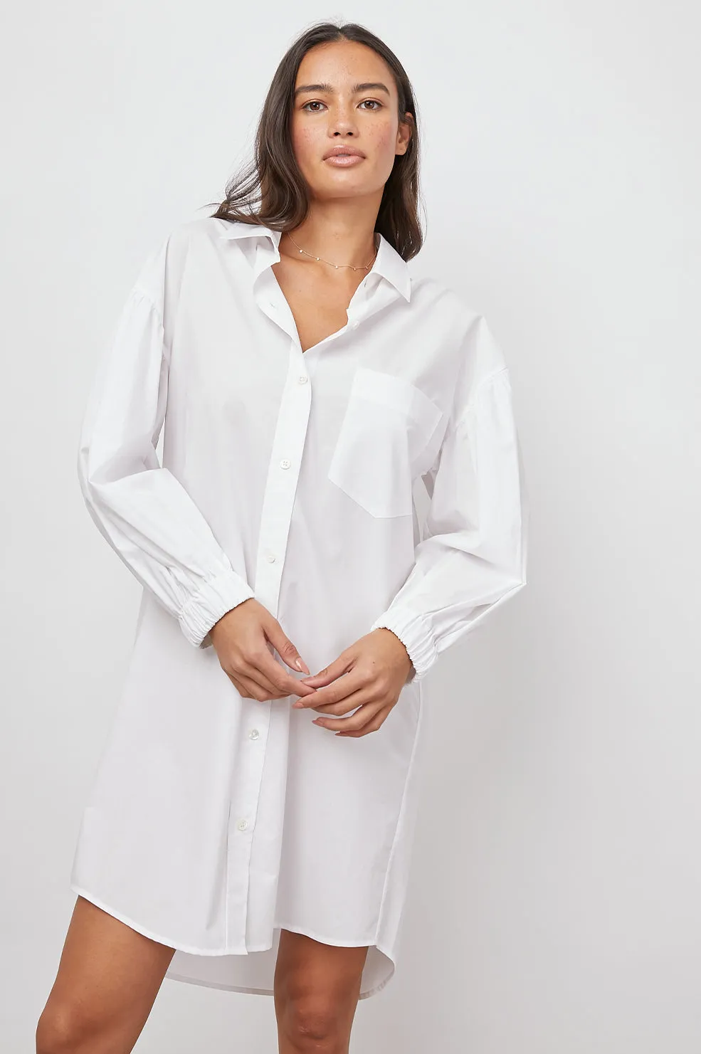 PARSON SHIRT DRESS - WHITE