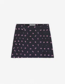 PLEATED MINI SKIRT BLACK