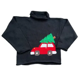 Red Pickup Cotton Rollneck Sweater