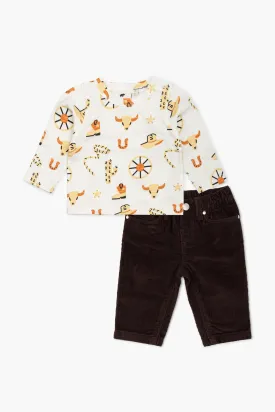 SALE - Printed Tee Corduroy Pant Bundle_Giddy Up