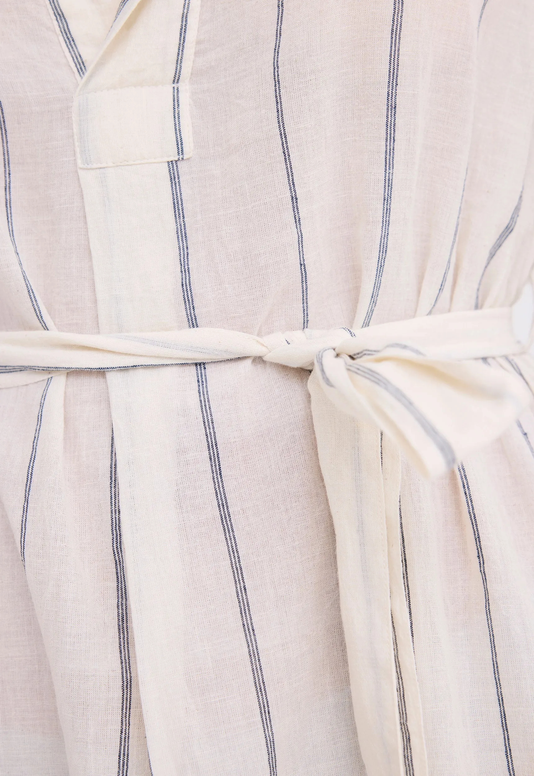 Shakespeare Dress - Wide Fine Stripe Nat/Blk