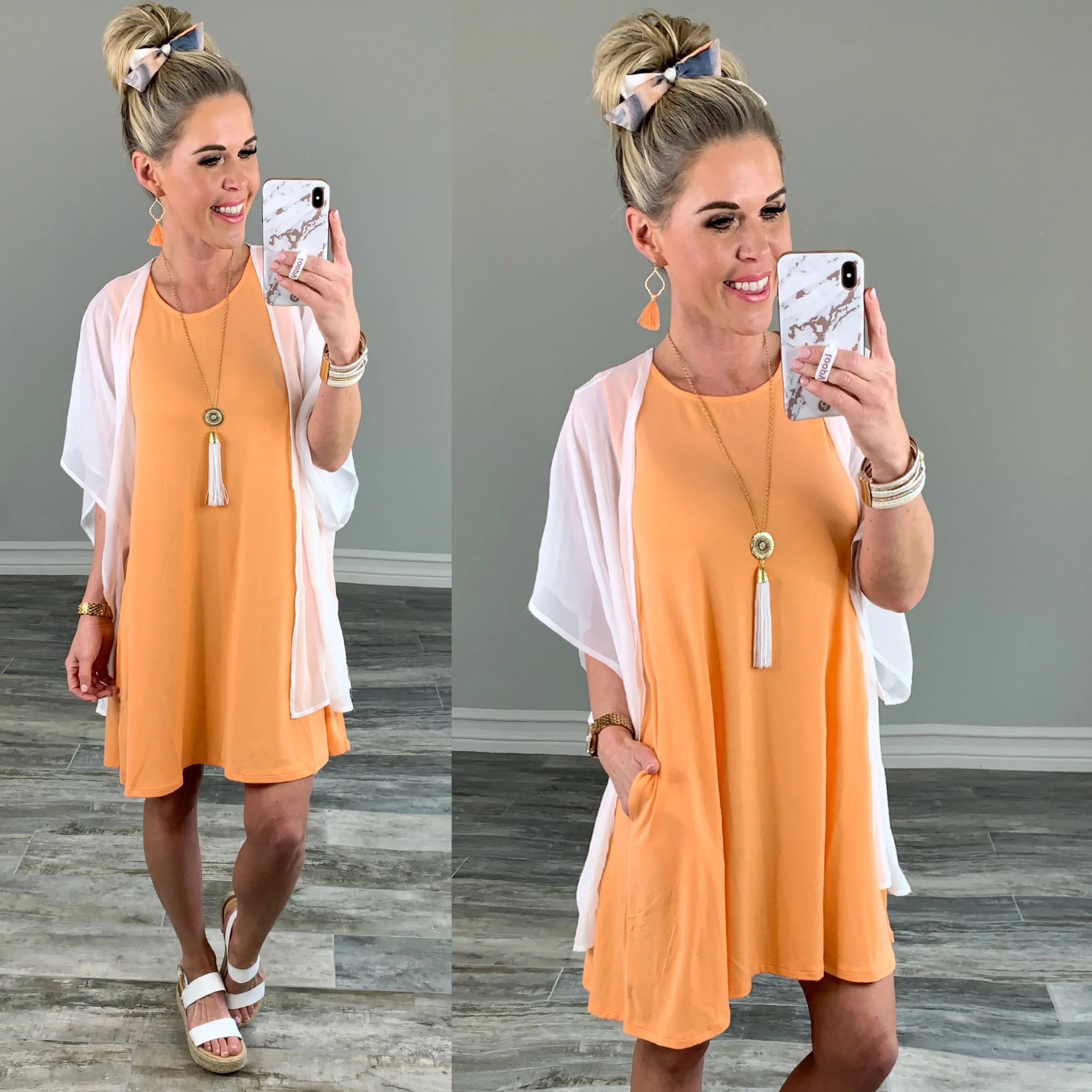 Sheer Necessity Kimono - White