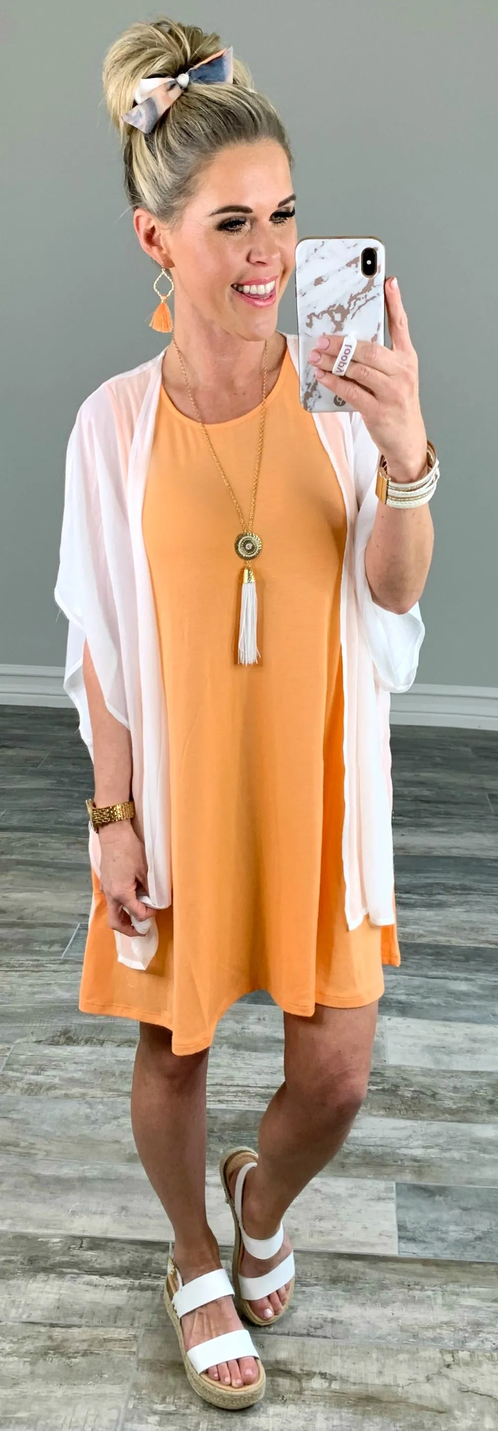Sheer Necessity Kimono - White