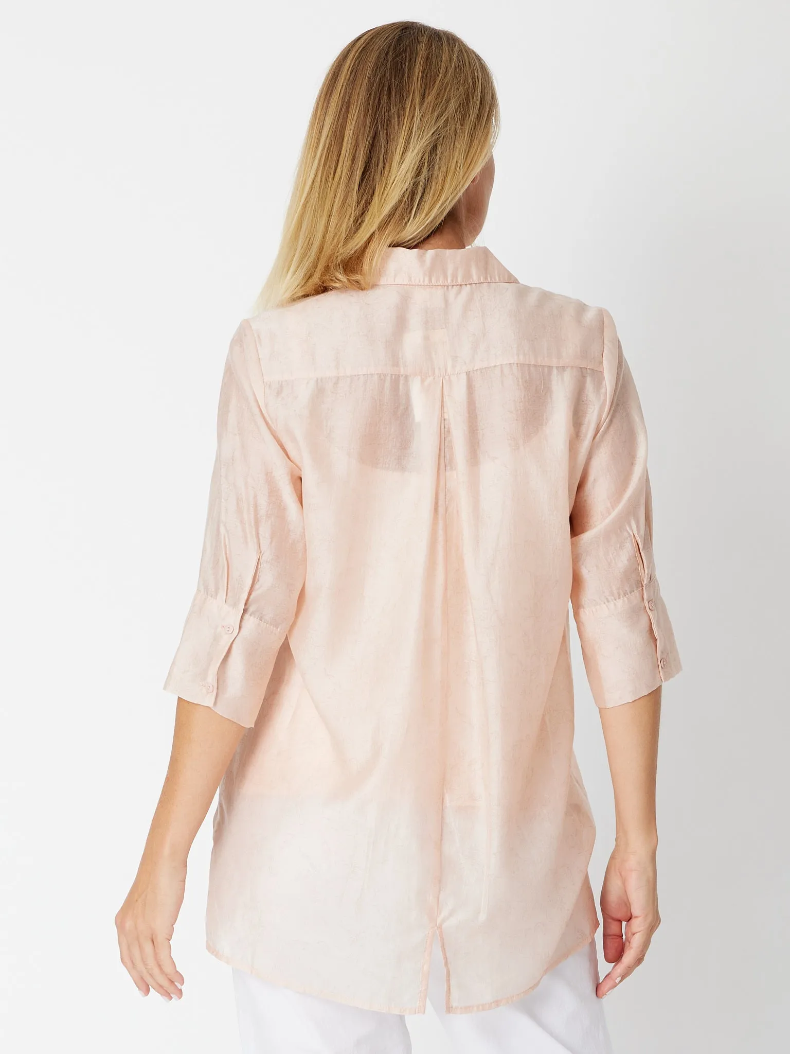 Sheer Sheen Shirt ( without cami) - Pink 30187