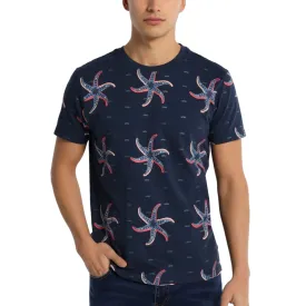 Six Valves Coral cotton t-shirt navy