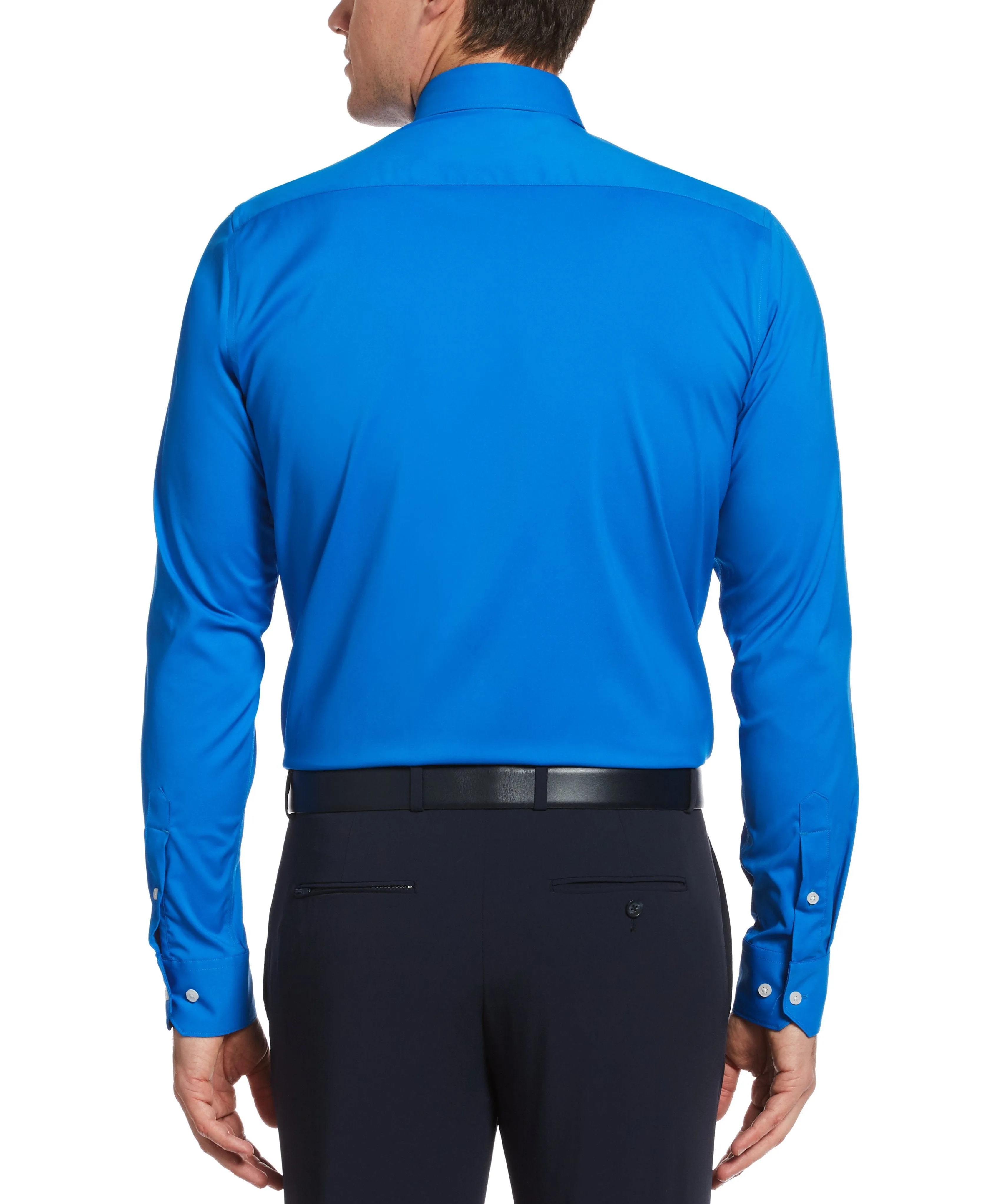 Slim Fit Non-Iron Neon Blue Tech Dress Shirt