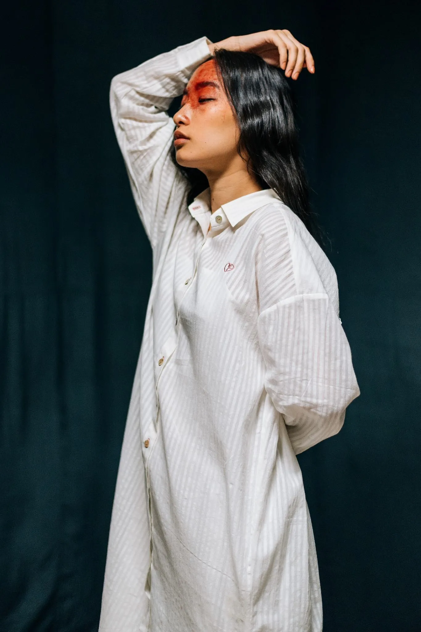 Sohini - White Muslin Shirt Dress