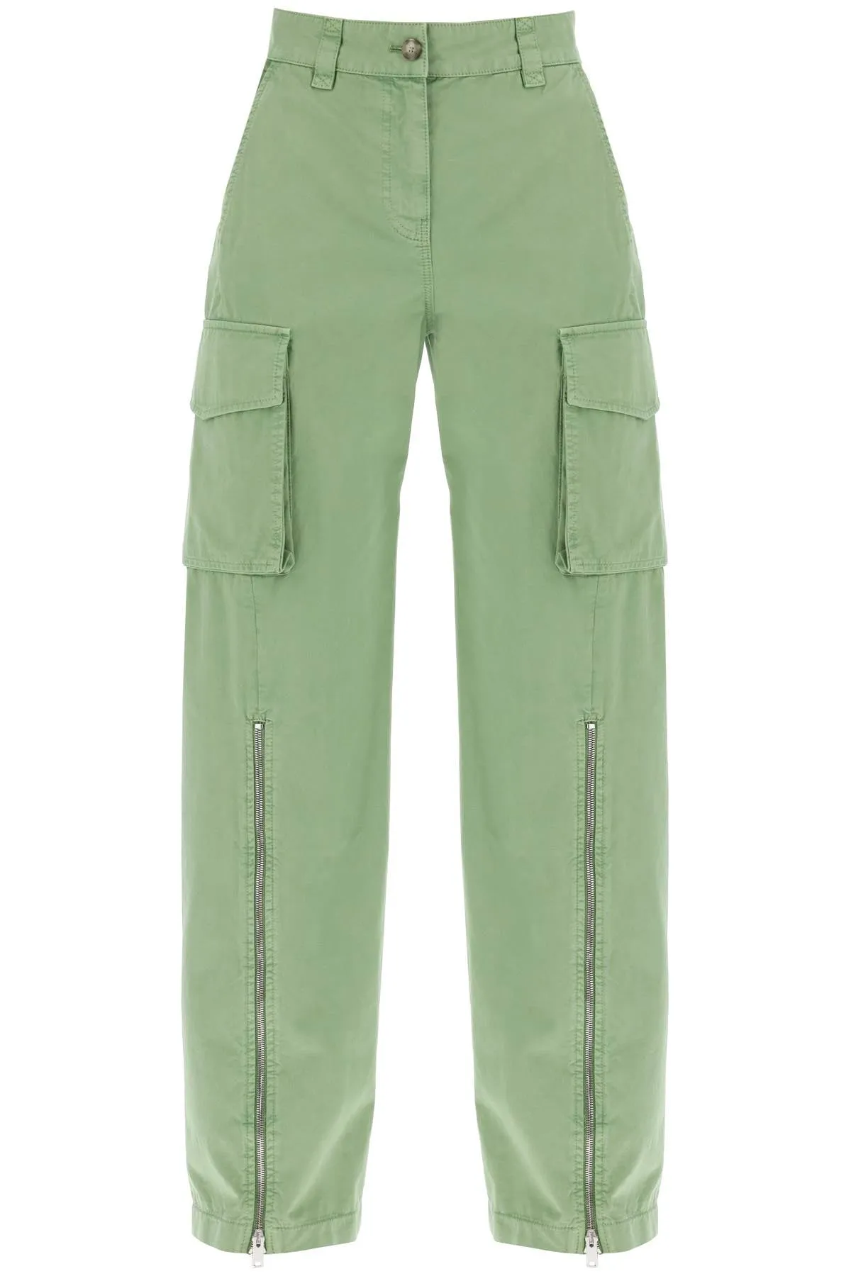 Stella mccartney organic cotton cargo pants for men 640160 3DU400 PISTACHIO