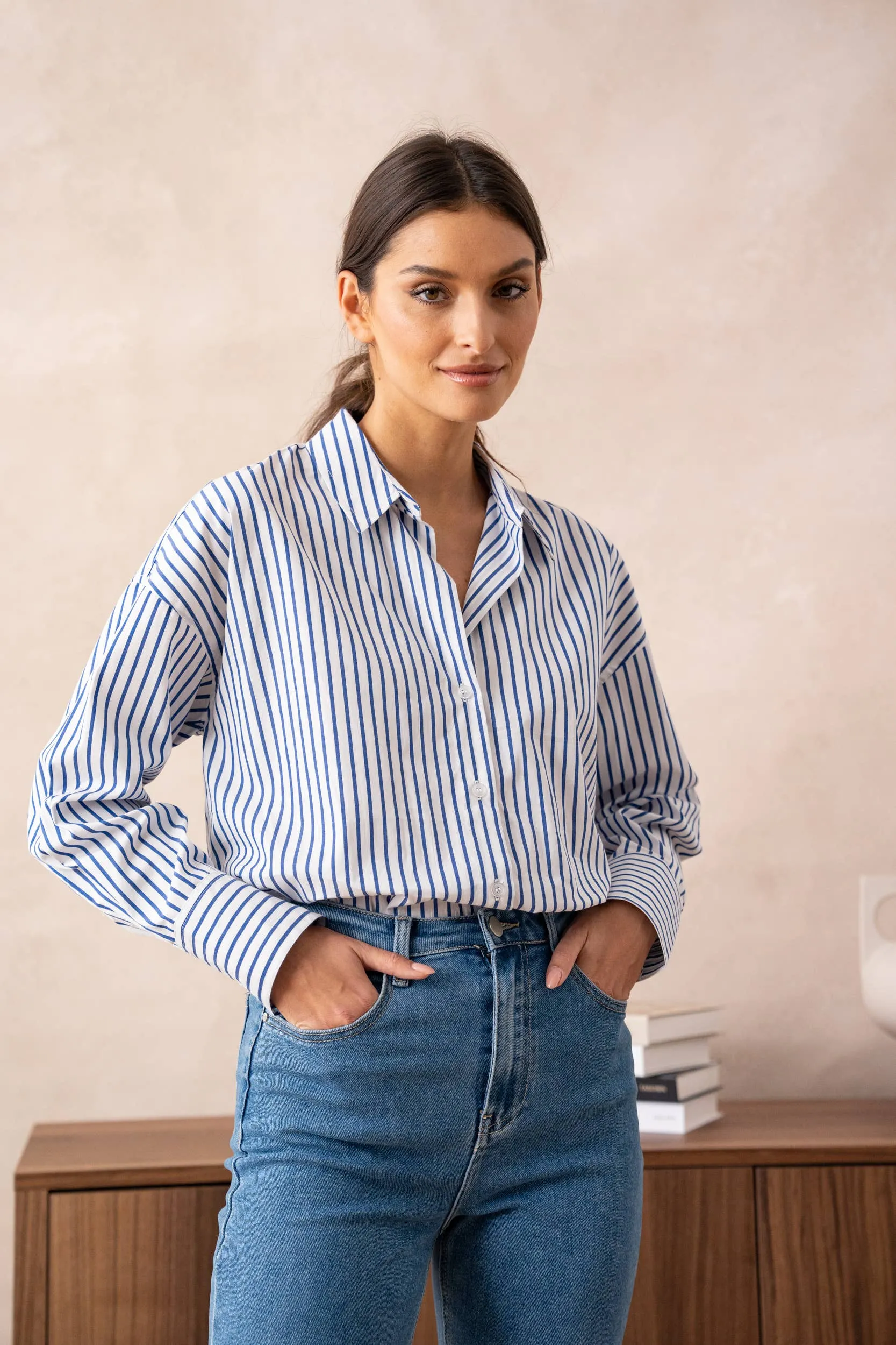 Striped Cotton Blouse