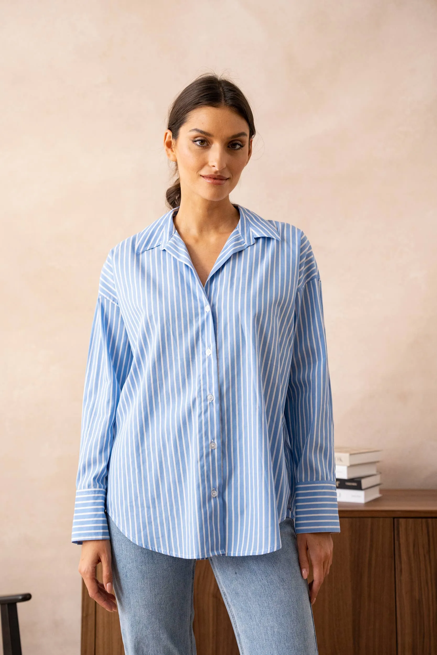 Striped Cotton Blouse