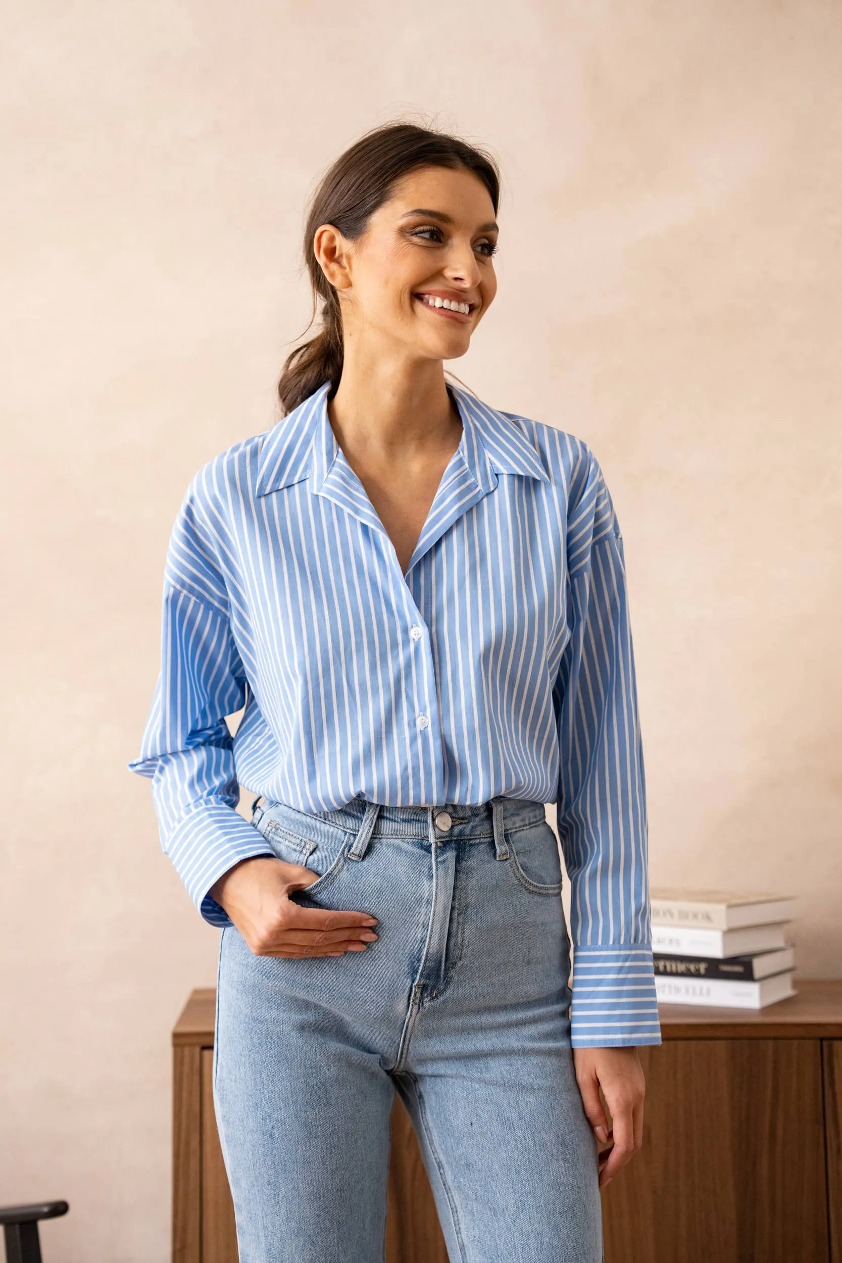 Striped Cotton Blouse