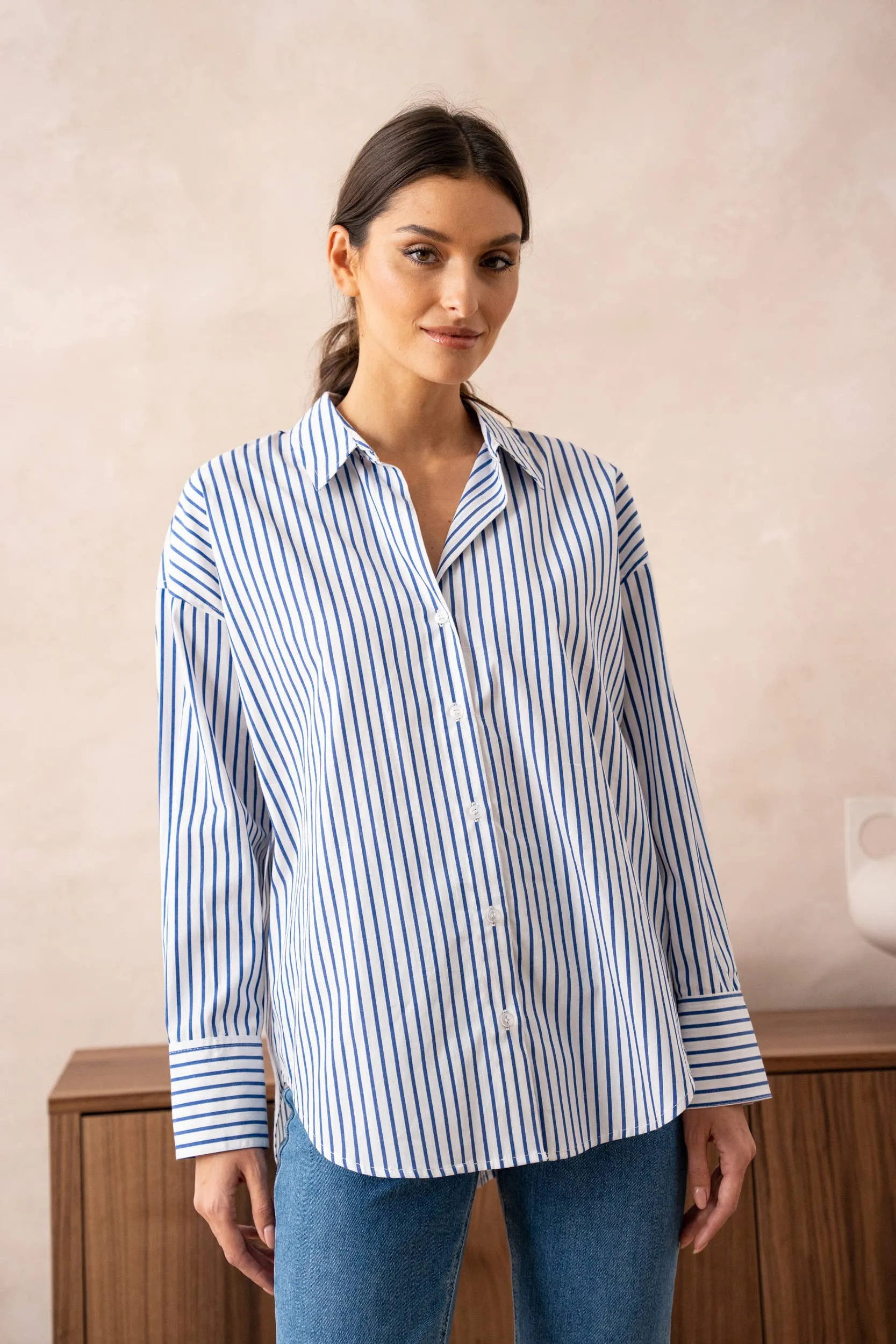 Striped Cotton Blouse