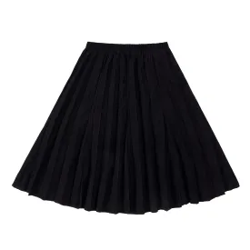 Teen Black Corduroy Sunburst Pleated Skirt