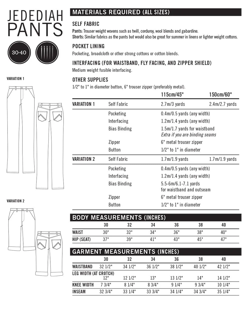 Thread Theory-Jedediah Pants PDF Pattern