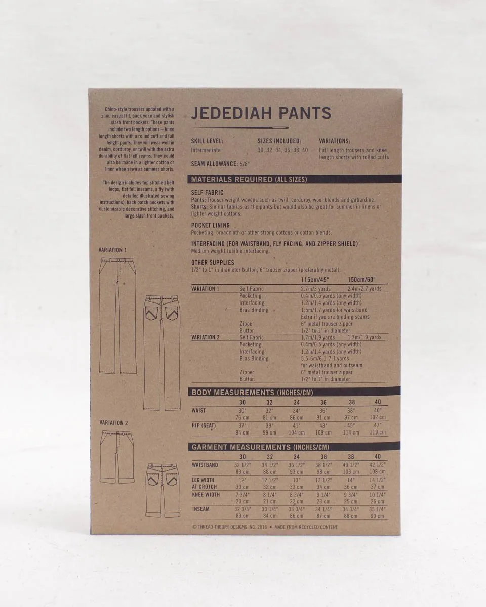 Thread Theory - Jedediah Pants