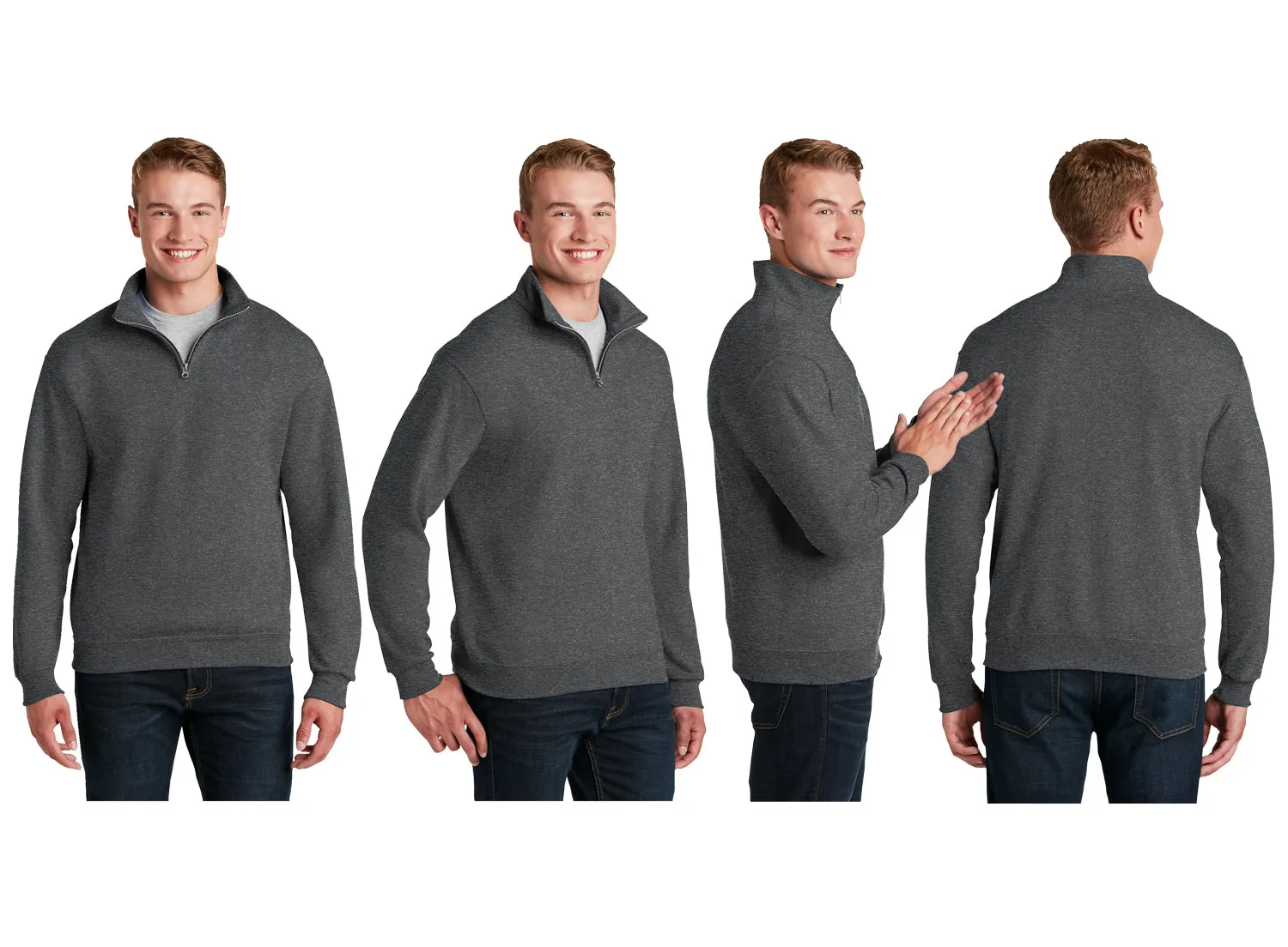 Troy Power T Sport Specific Quarter Zip Sweatshirt - Choice of Sport - White