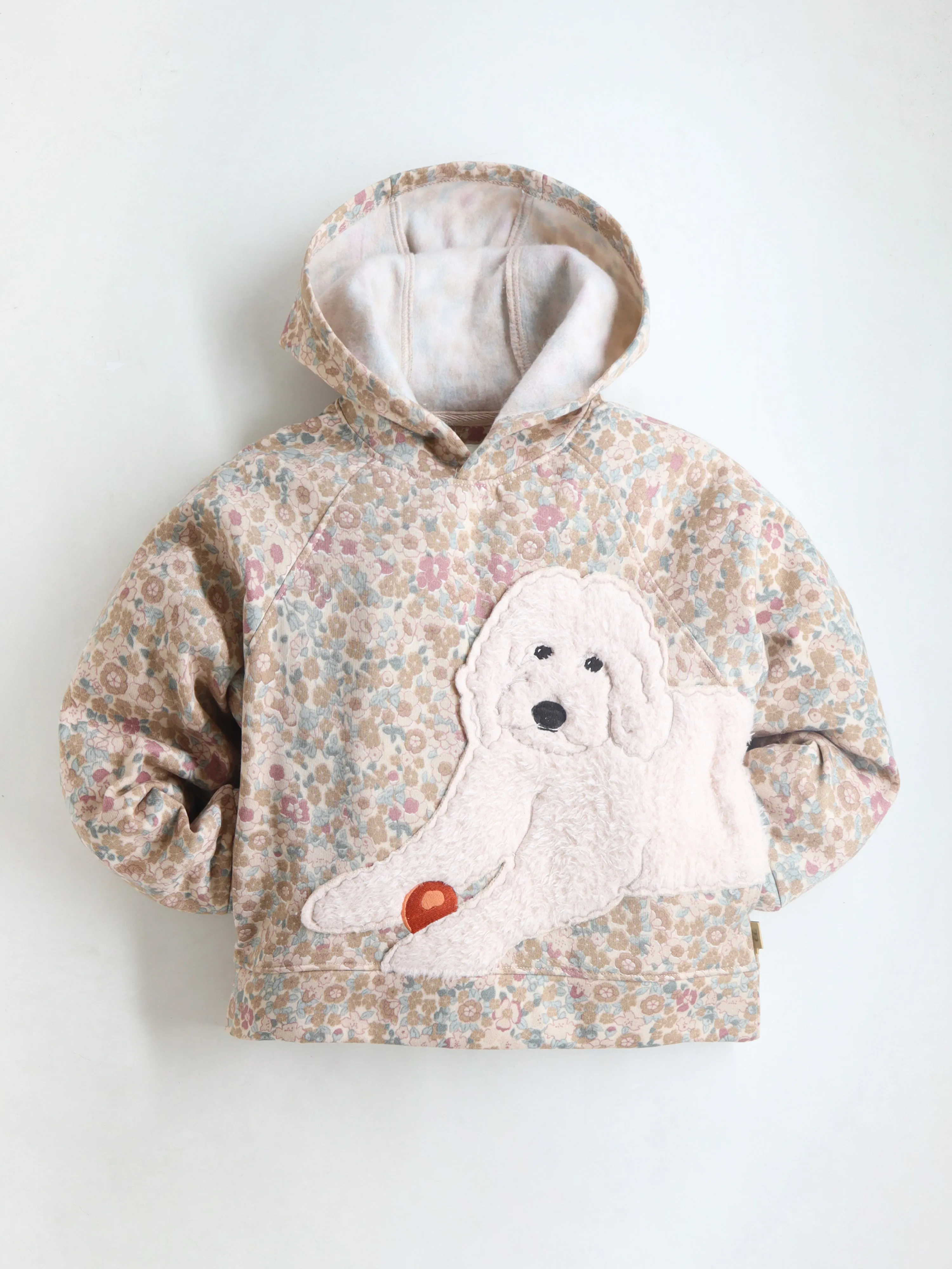 Unisex Kids Multicolor cropped hoodie with floral print