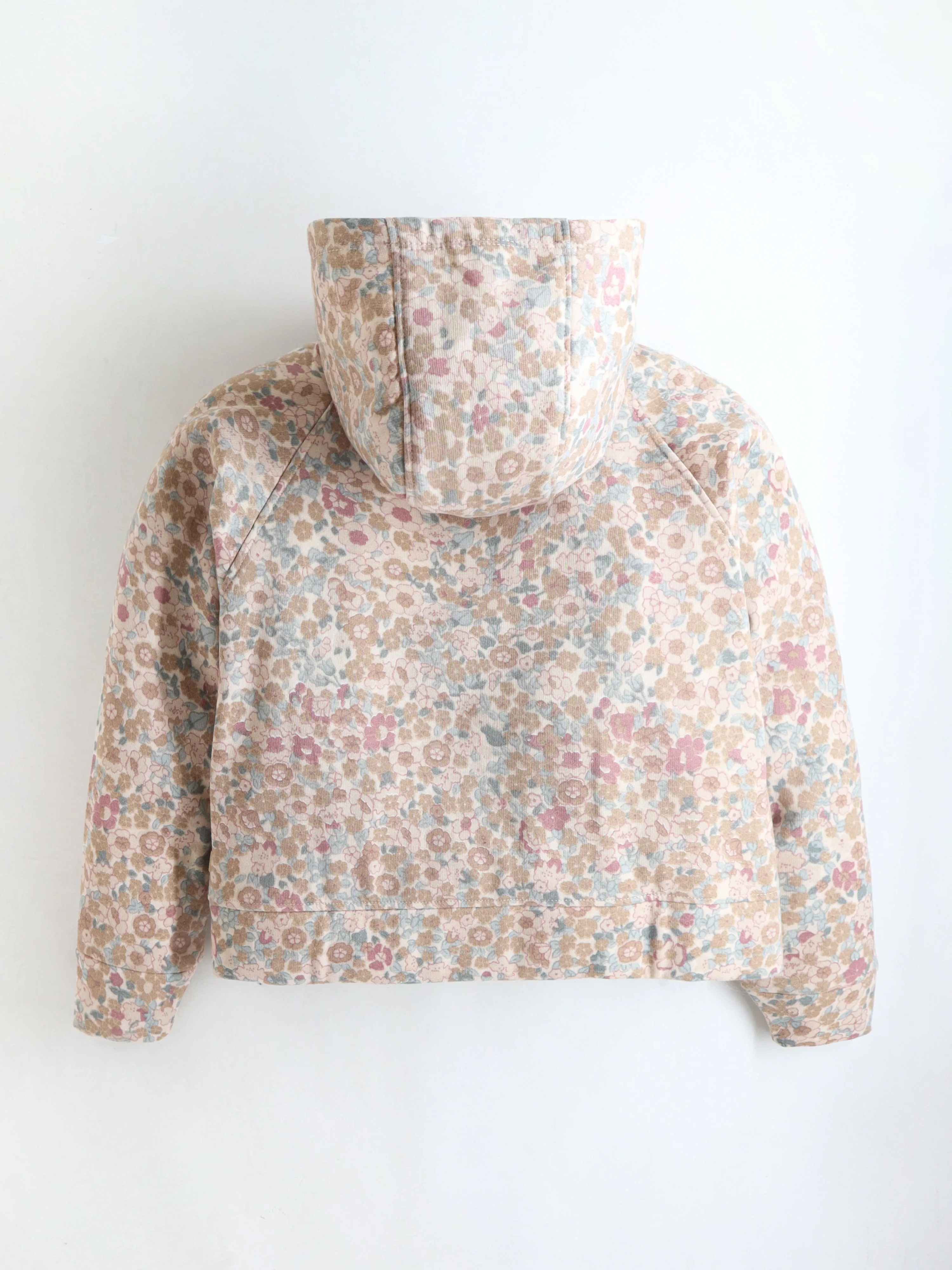 Unisex Kids Multicolor cropped hoodie with floral print