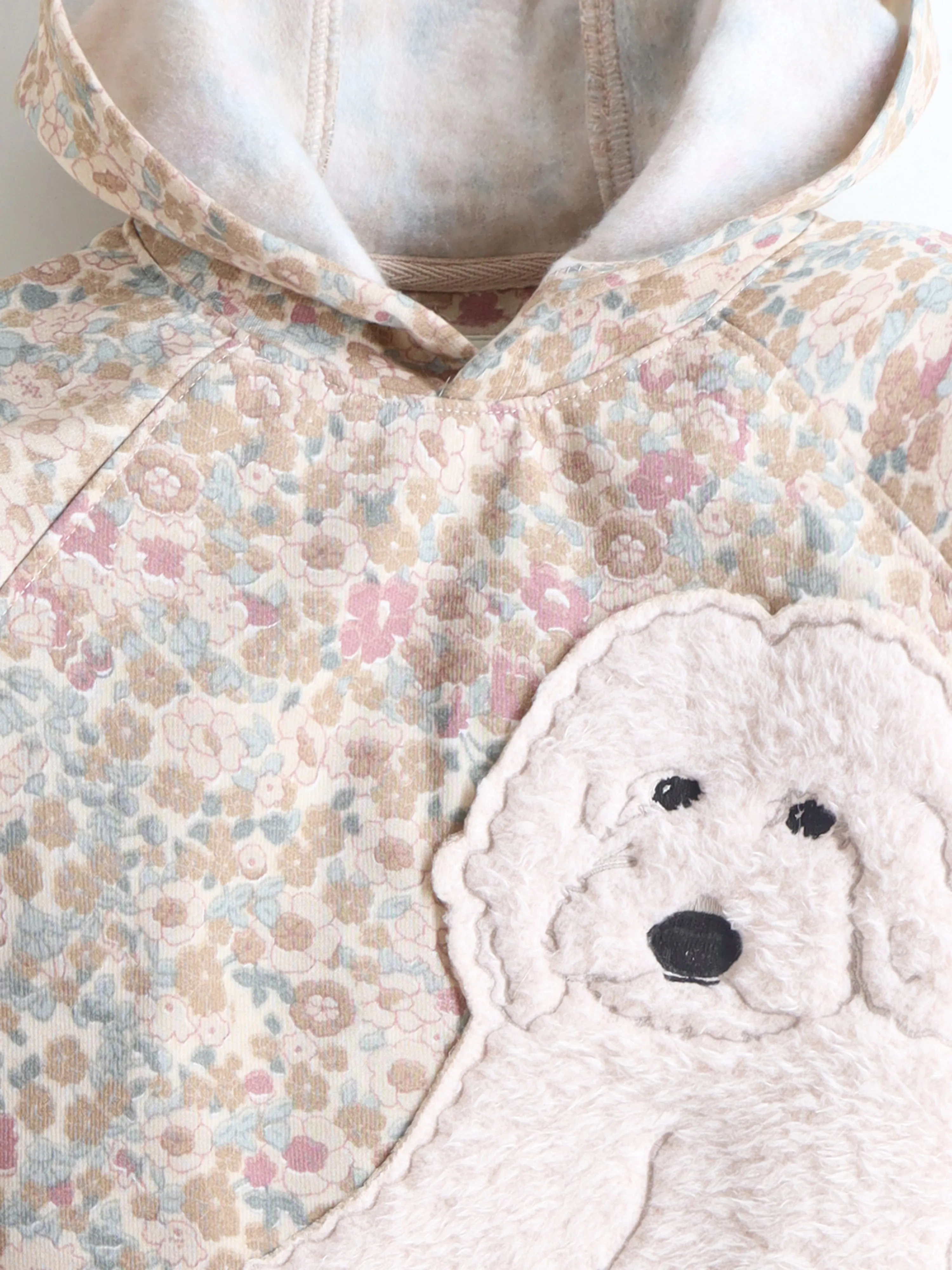 Unisex Kids Multicolor cropped hoodie with floral print