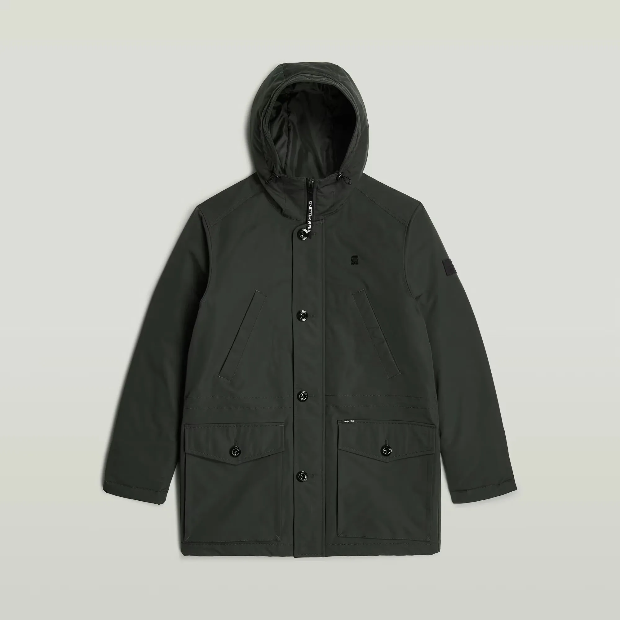 Vodan Padded Hooded Parka (Asfalt) - D26402-D908-995