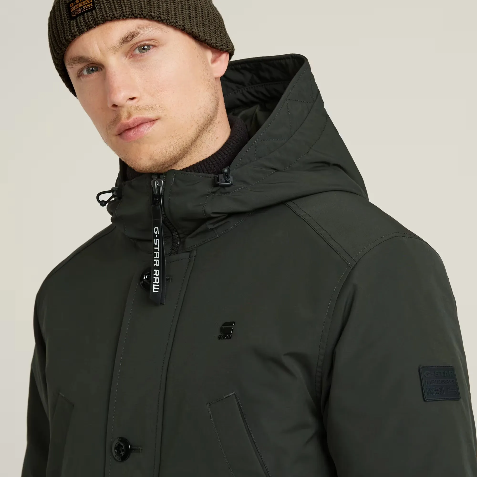 Vodan Padded Hooded Parka (Asfalt) - D26402-D908-995