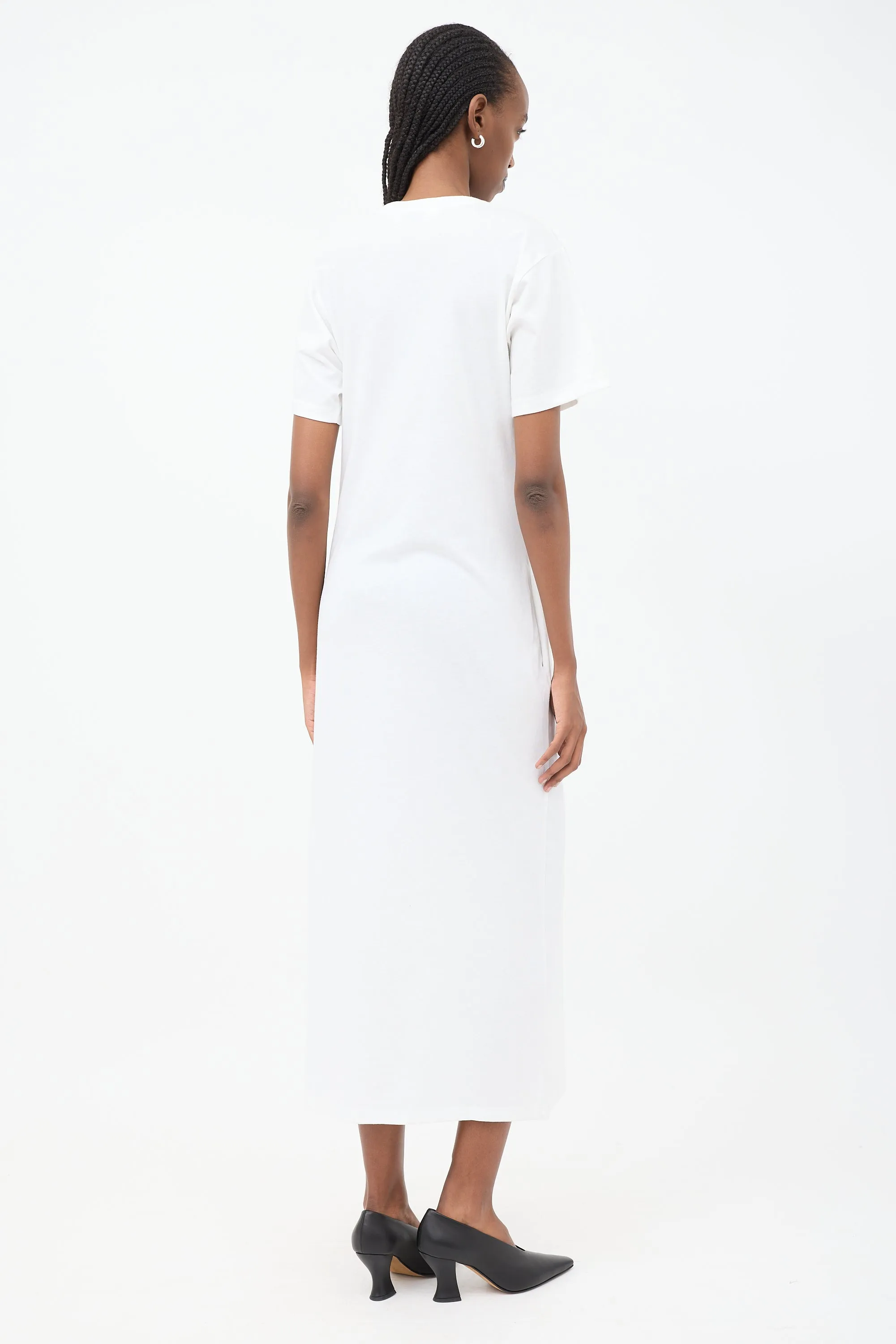 White Cotton Maxi T-Shirt Dress