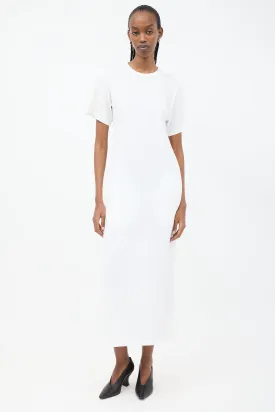 White Cotton Maxi T-Shirt Dress