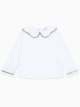 White Iziar Long Sleeve Girl Top