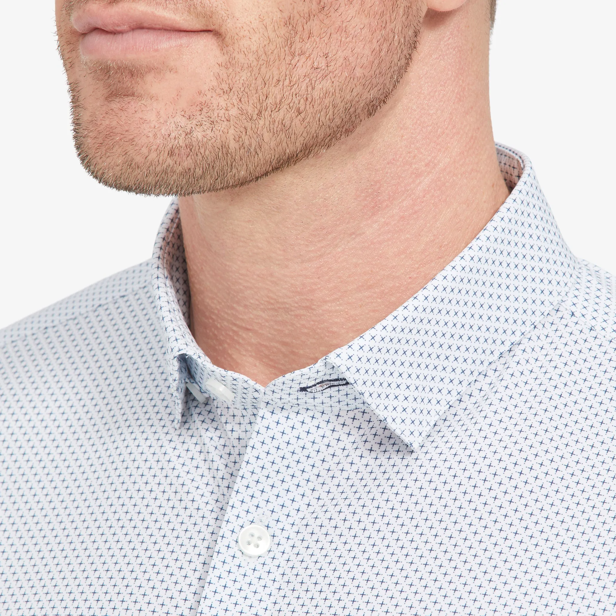 White Navy Plus Print