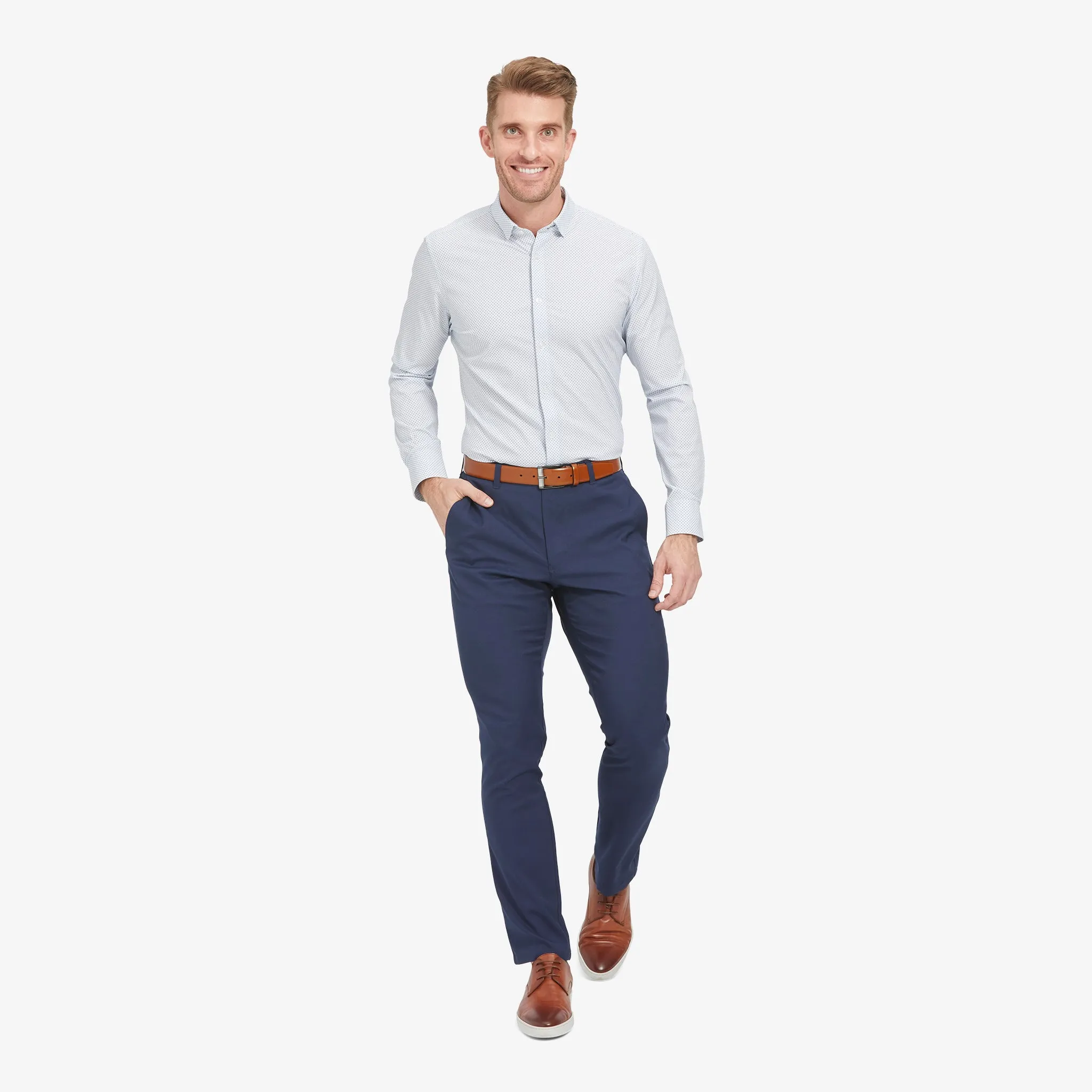White Navy Plus Print